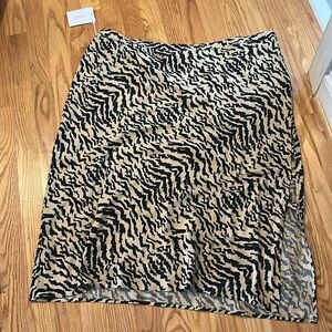 Good American Bias Zebra Skirt